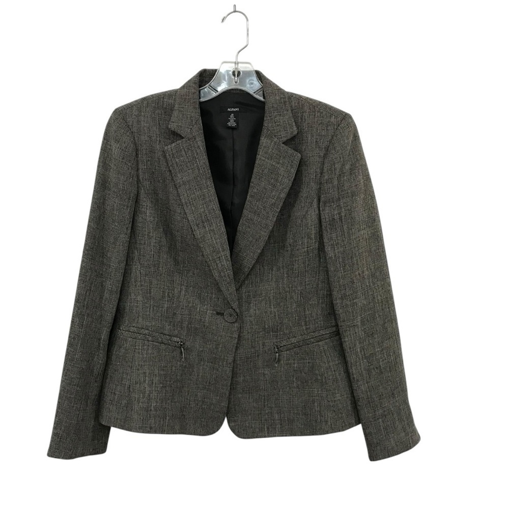 Alfani Work Career Wear Blazer Classic One Button Style Size 10 Womens Zipper